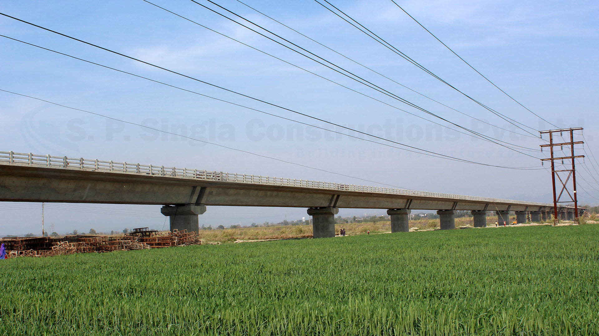 773m Long  pre-stressed Concrete bridge over river  Swan  between Village  Rampur  & Haroli in Dist Una (HP)