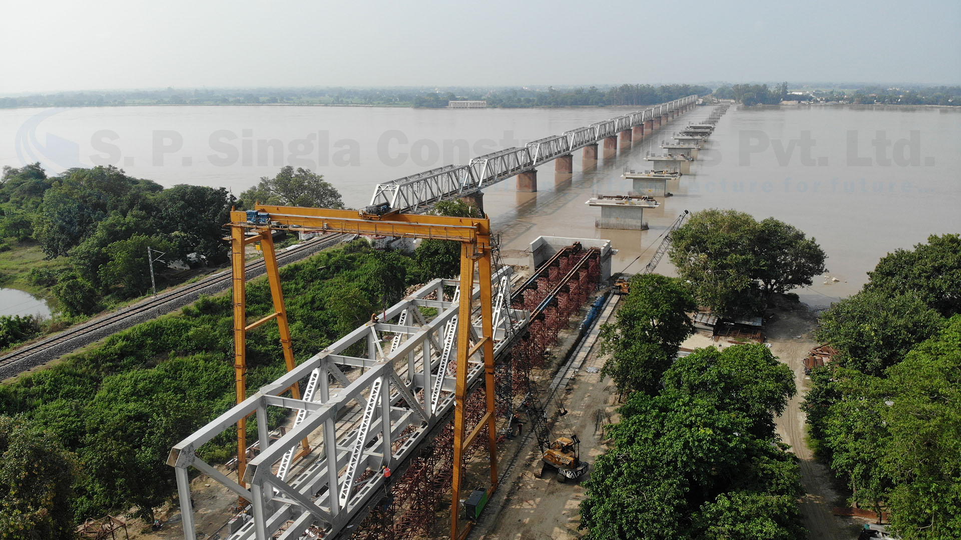High Level Bridge across river Ghaghara in the state of Uttar Pradesh