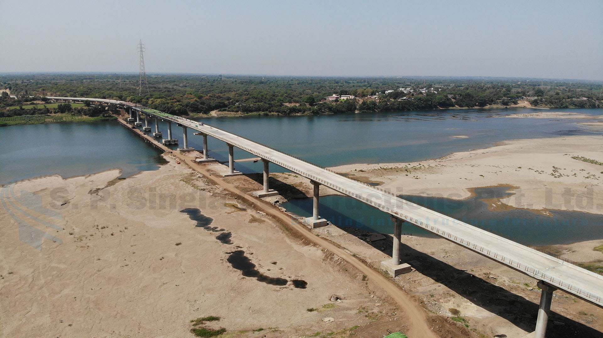 Bridge across river Narmada on Dabhoi-Sinor-Malsar-Asa Road, Varodara in the state of Gujarat