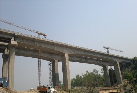 Elevated road on Jammu-Udhampur Highway, NH-1A