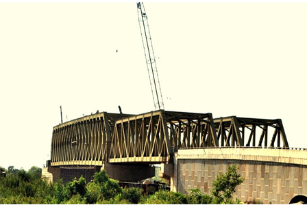 An Steel Truss Bridge at Km. 61 on NH-21, Kurali – Kiratpur Highway, Punjab.