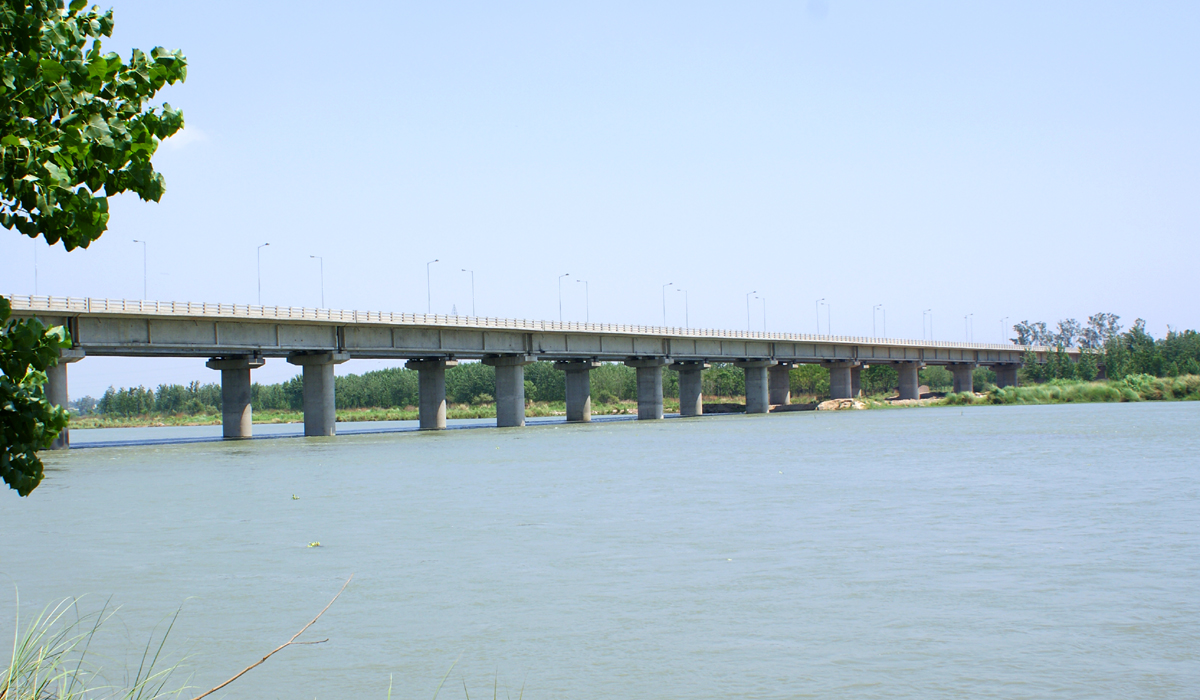 1.240 Kms Bridge over river Satluj at Ropar,Punjab.