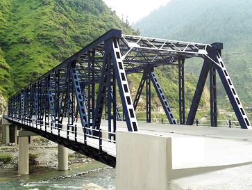 An Steel Truss Bridge at Bufliaz, Mughal Road in J&K