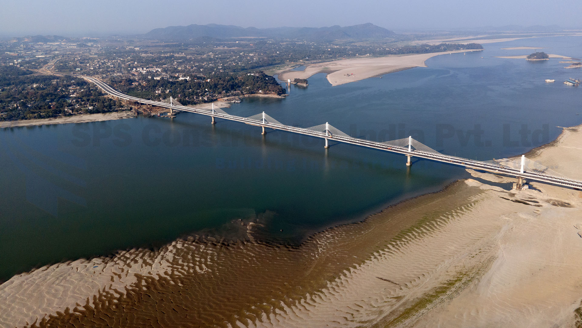 Extradosed PSC Bridge across river Brahmputra connecting Guwahati and North Guwahati in Assam