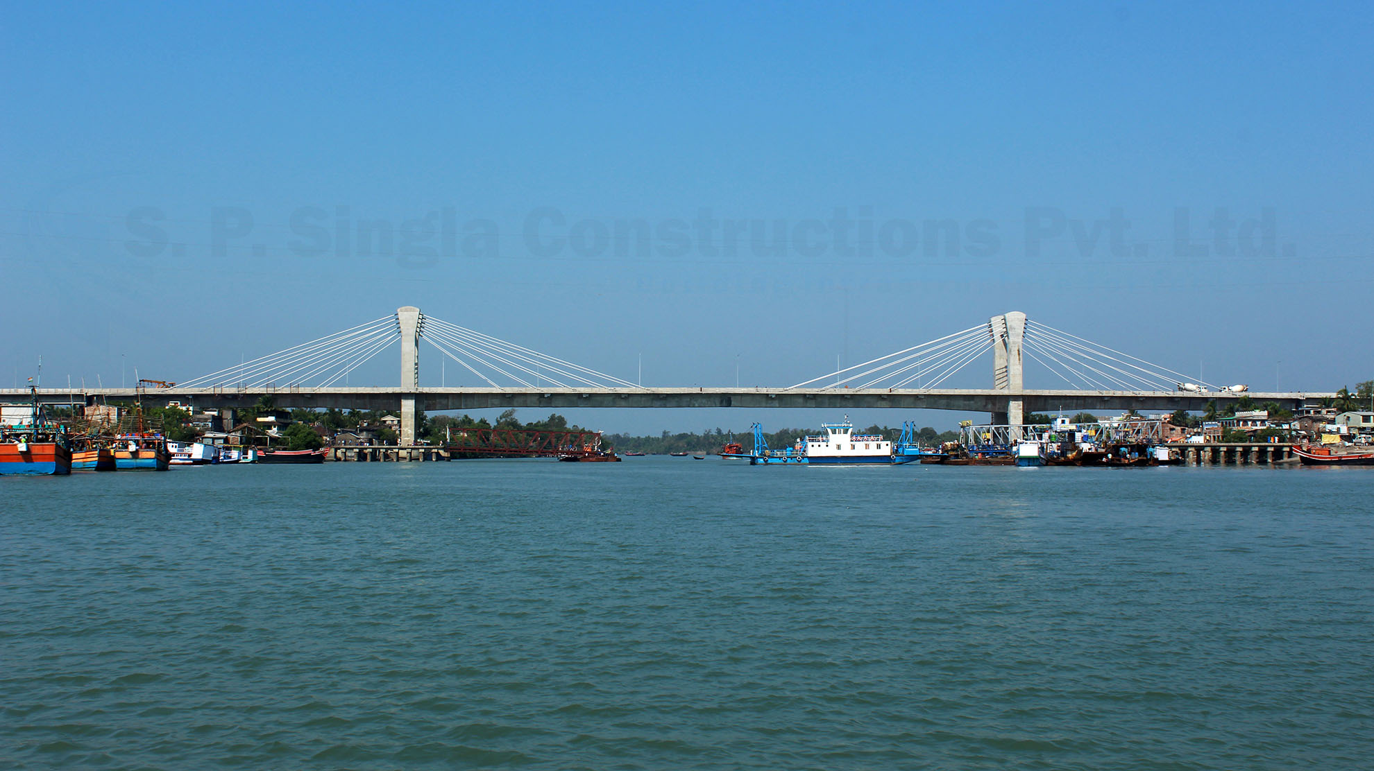 High Level Major Bridge across river Hatania-Doania in West Bengal
