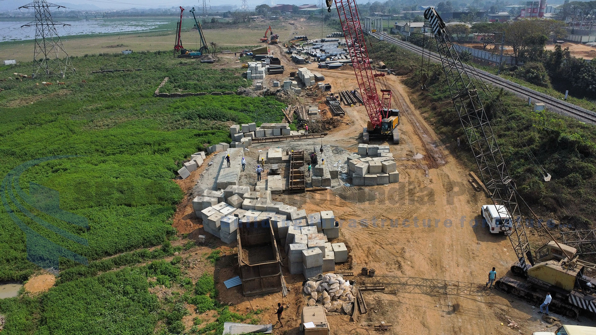 Construction of Railway Track between Azara & Kamakhya railway stations in the state of Assam